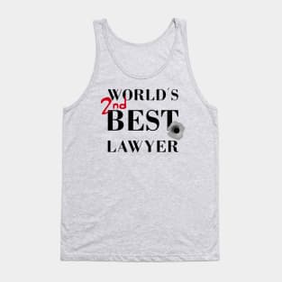 World's 2nd Bes° Lawyer Tank Top